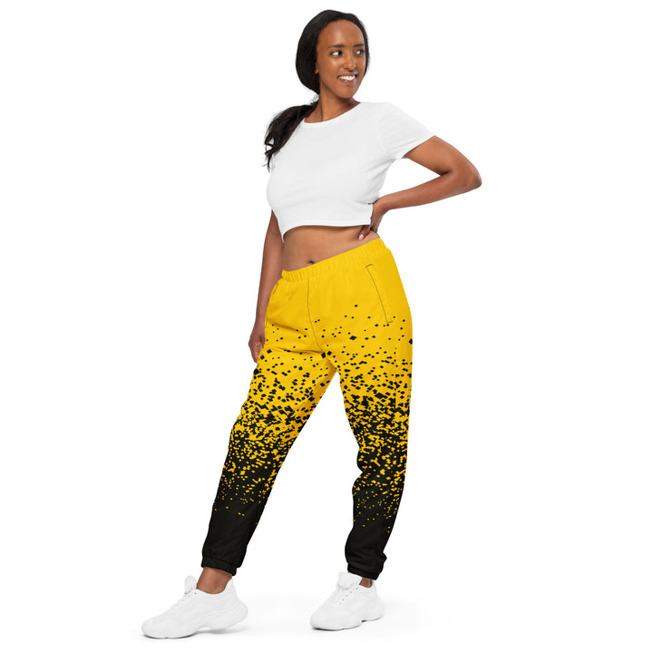 Unisex Track Pants - Black-Yellow Fall