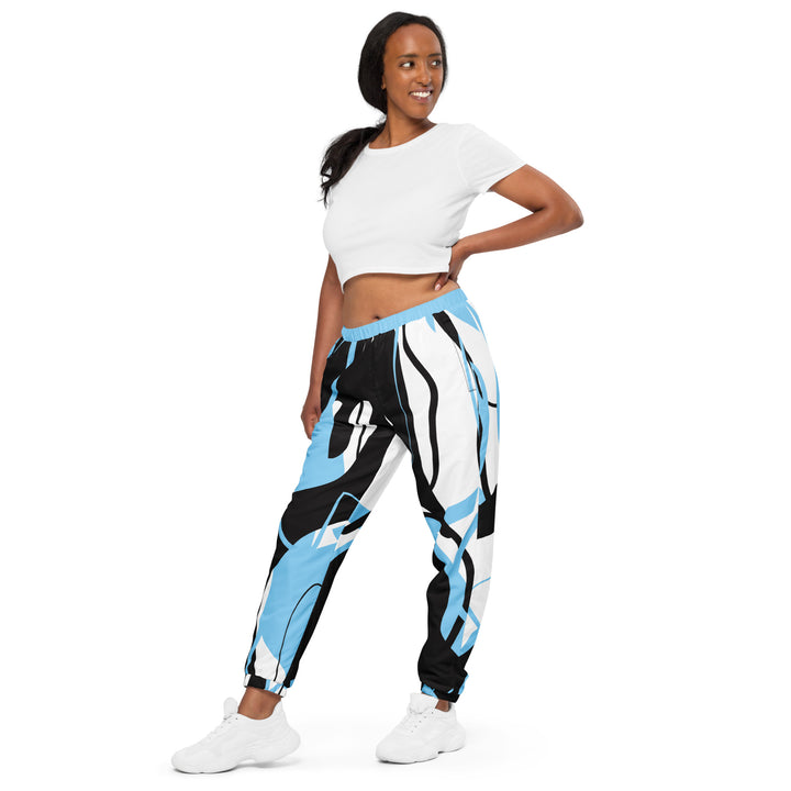 Unisex Track Pants - Blue-Black Art