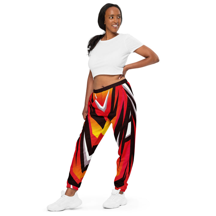 Unisex Track Pants - Red-Brown Suit