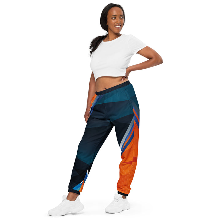 Unisex Track Pants - Orange-Blue Champ