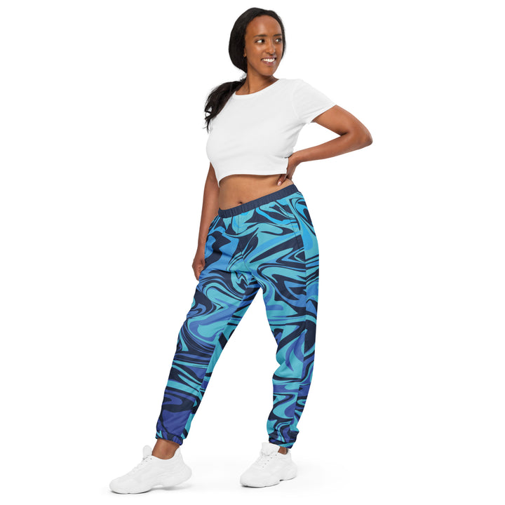 Unisex Track Pants - Blue-Purple Merge