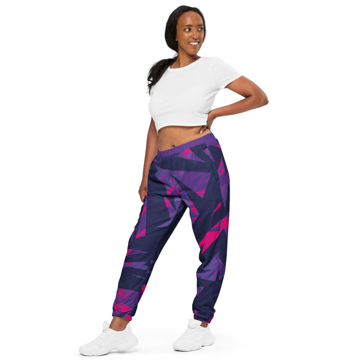 Unisex Track Pants - Purple-Pink Flash