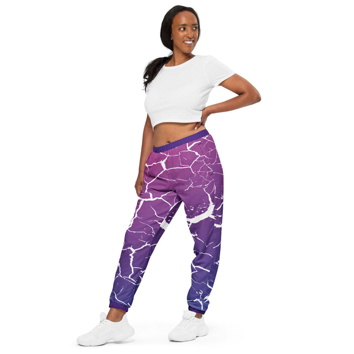 Unisex Track Pants - Purple-White Desert