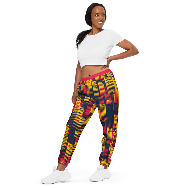 Unisex Track Pants - Yellow-Red City