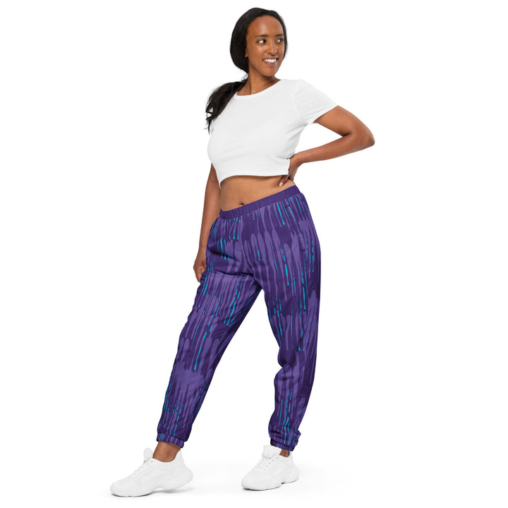 Unisex Track Pants - Purple-Blue Bat