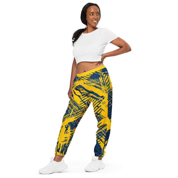 Unisex Track Pants - Yellow-Blue Track