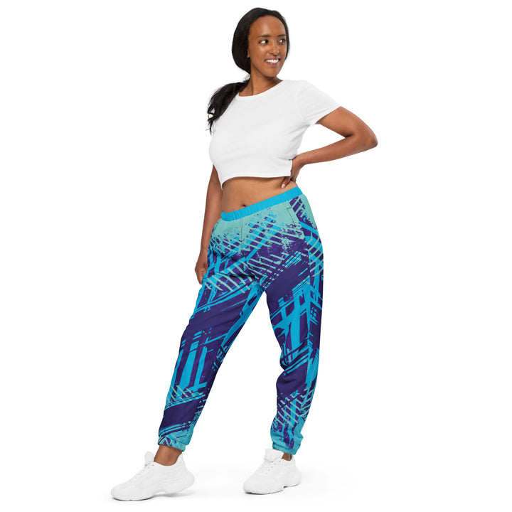 Unisex Track Pants - Blue-Purple Pitch