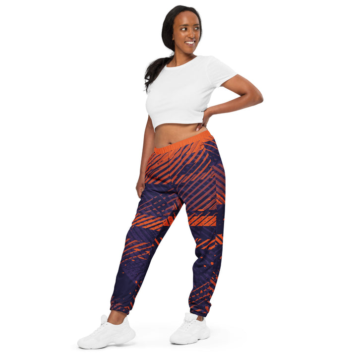 Unisex Track Pants - Purple-Orange Tracks