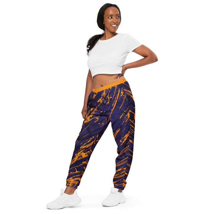 Unisex Track Pants - Purple-Orange Explosion