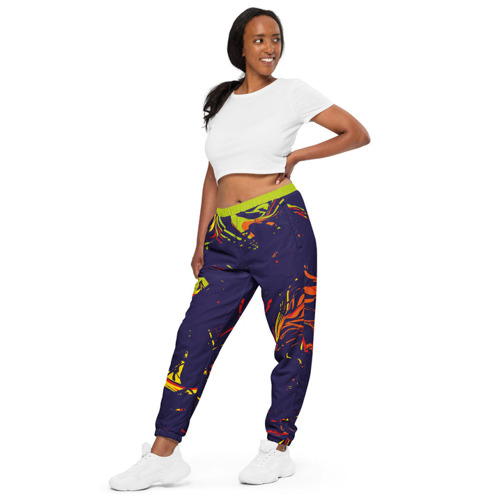 Unisex Track Pants - Purple-Green Twist