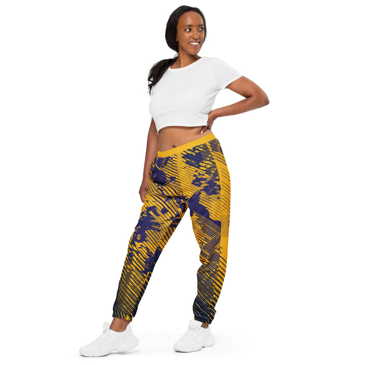 Unisex Track Pants - Yellow-Purple Terrain