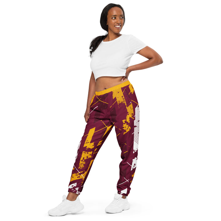 Unisex Track Pants - Red-Yellow Game