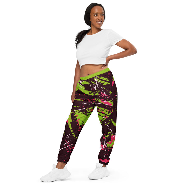 Unisex Track Pants - Green-Pink Stir