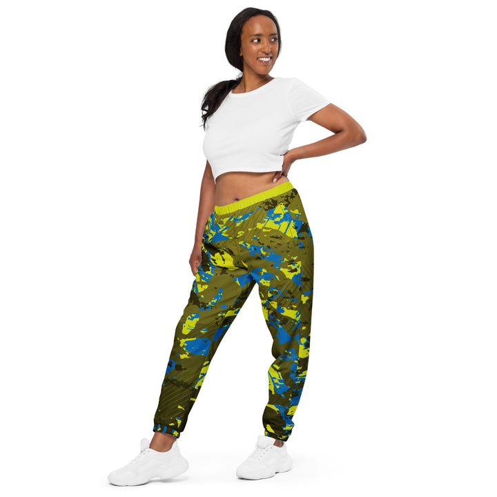 Unisex Track Pants - Green-Blue Shards