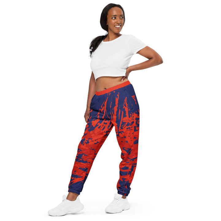 Unisex Track Pants - Purple-Red Crash