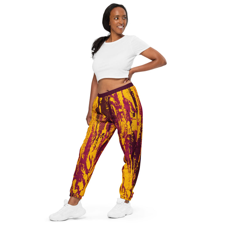 Unisex Track Pants - Yellow-Red Deck