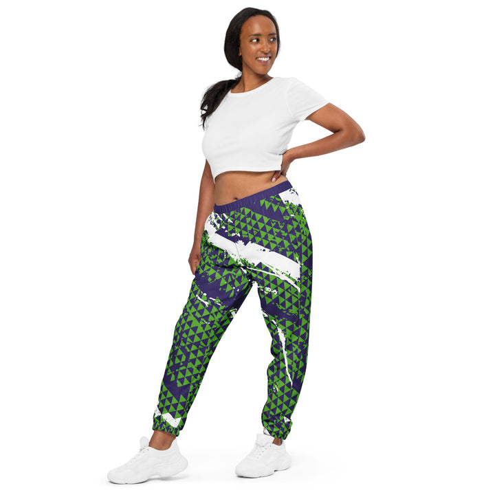 Unisex Track Pants - Green-Purple Peak