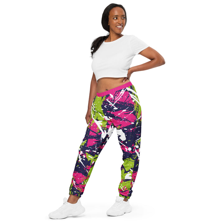 Unisex Track Pants - Green-Pink Wreck