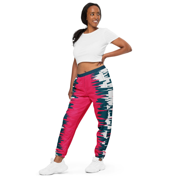 Unisex Track Pants - Blue-Pink Carpet