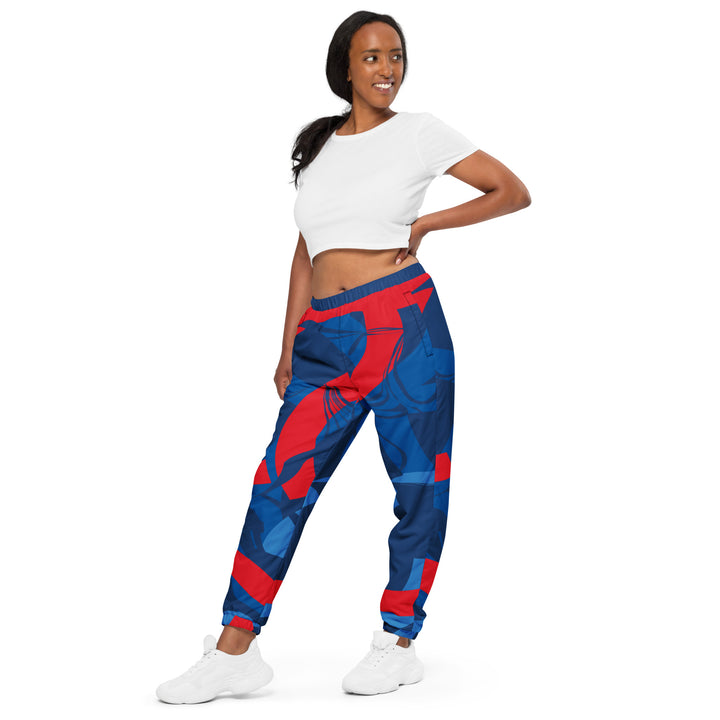 Unisex Track Pants - Blue-Red Illusion