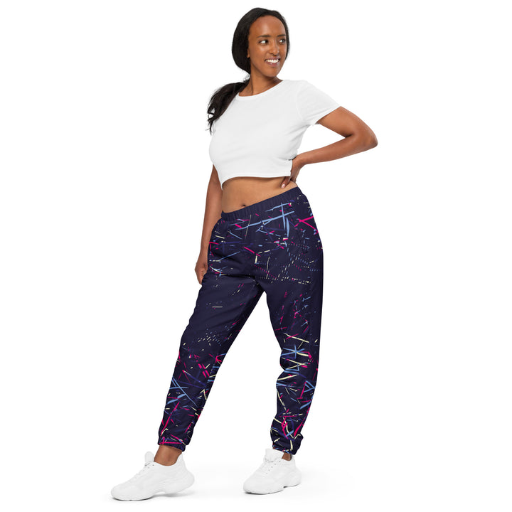 Unisex Track Pants - Purple-Pink Strings