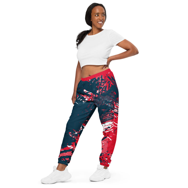Unisex Track Pants - Blue-Red Duel