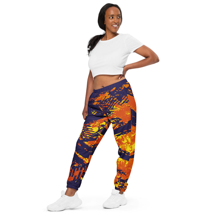 Unisex Track Pants - Purple-Orange Nerve