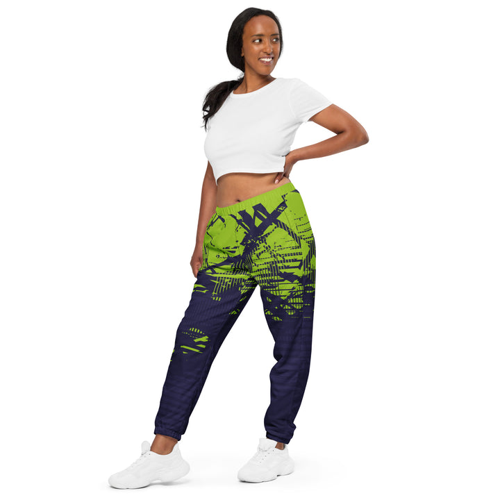 Unisex Track Pants - Purple-Green Shape