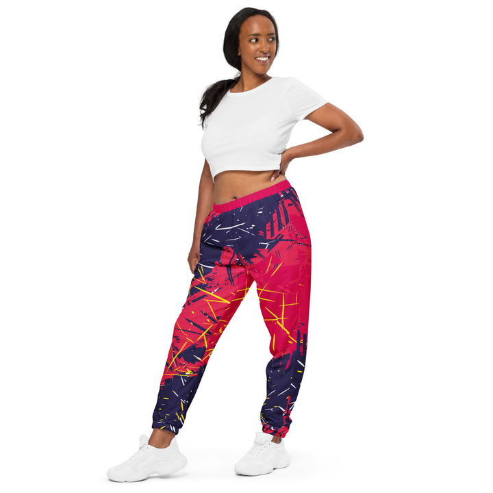 Unisex Track Pants - Purple-Pink Blaze