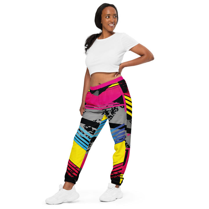 Unisex Track Pants - Yellow-Pink Shaft
