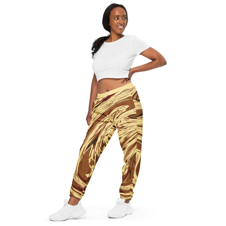 Unisex Track Pants - Beige-Brown Blend