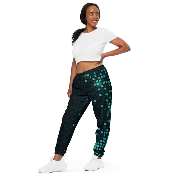 Unisex Track Pants - Green-Turquoise Shine