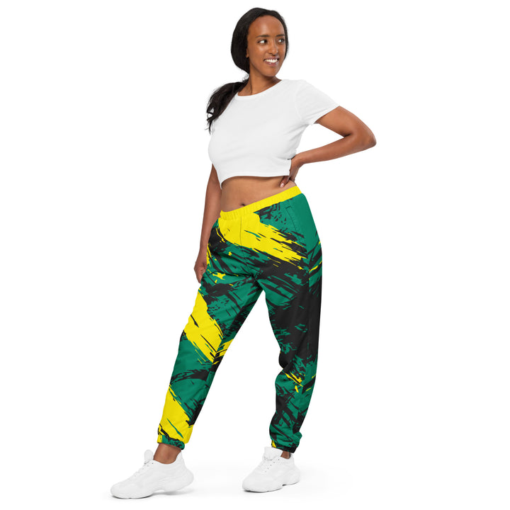 Unisex Track Pants - Green-Yellow Riot