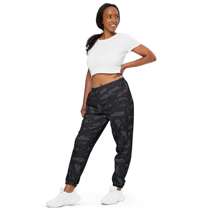 Unisex Track Pants - Black-Red Separation