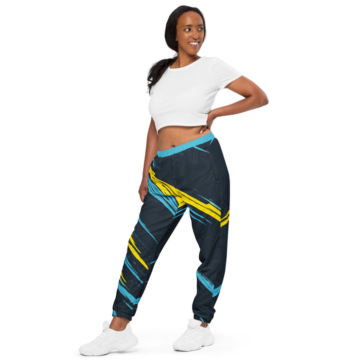 Unisex Track Pants - Yellow-Blue Rain