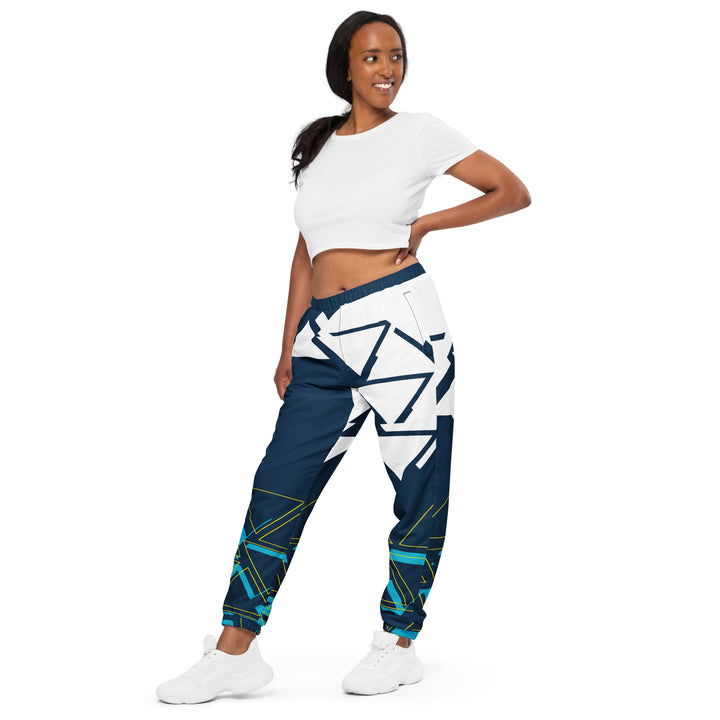 Unisex Track Pants - Blue-White Agent