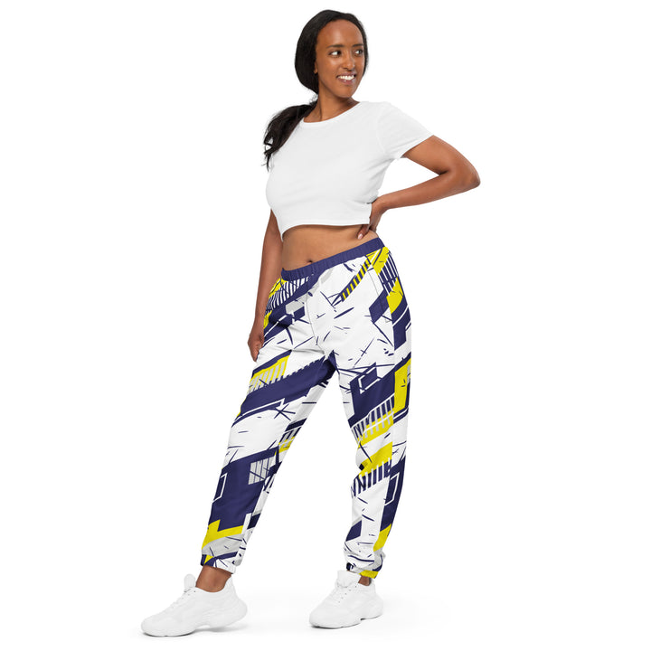 Unisex Track Pants - White-Purple Track