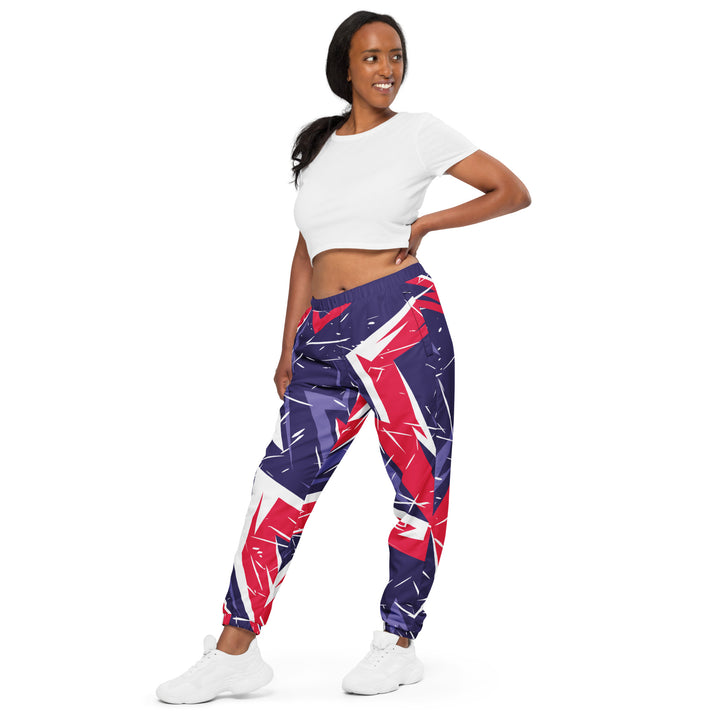 Unisex Track Pants - Purple-Red Sparks