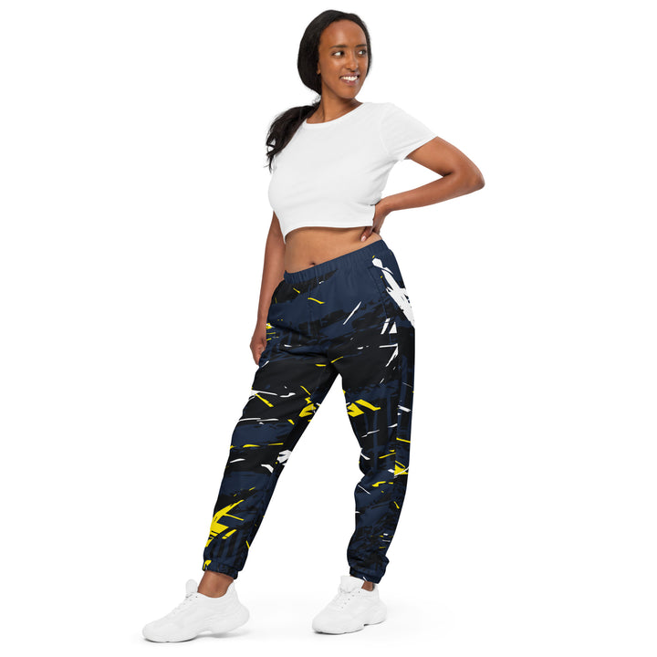 Unisex Track Pants - Black-Yellow Sparks