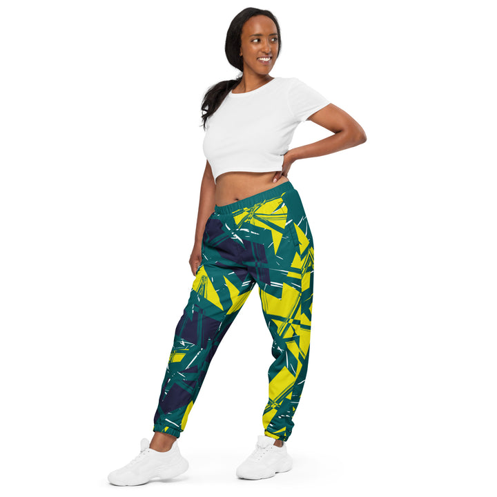 Unisex Track Pants - Green-Yellow Tough