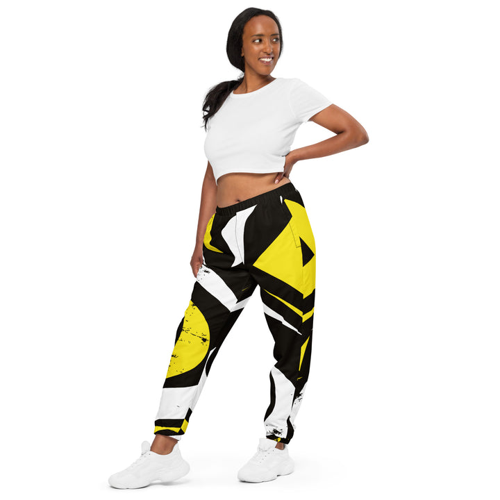 Unisex Track Pants - Black-Yellow Street