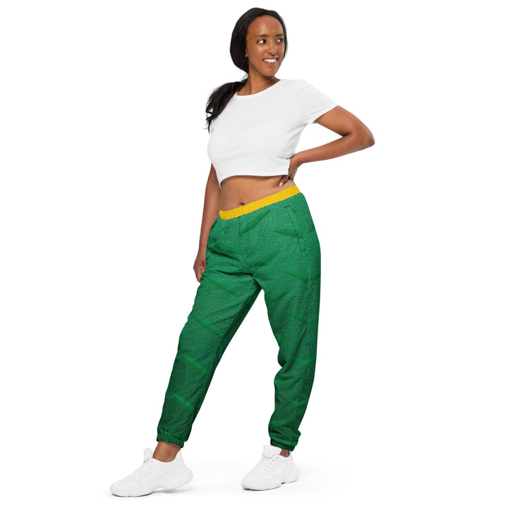 Unisex Track Pants - Green-Yellow Metal