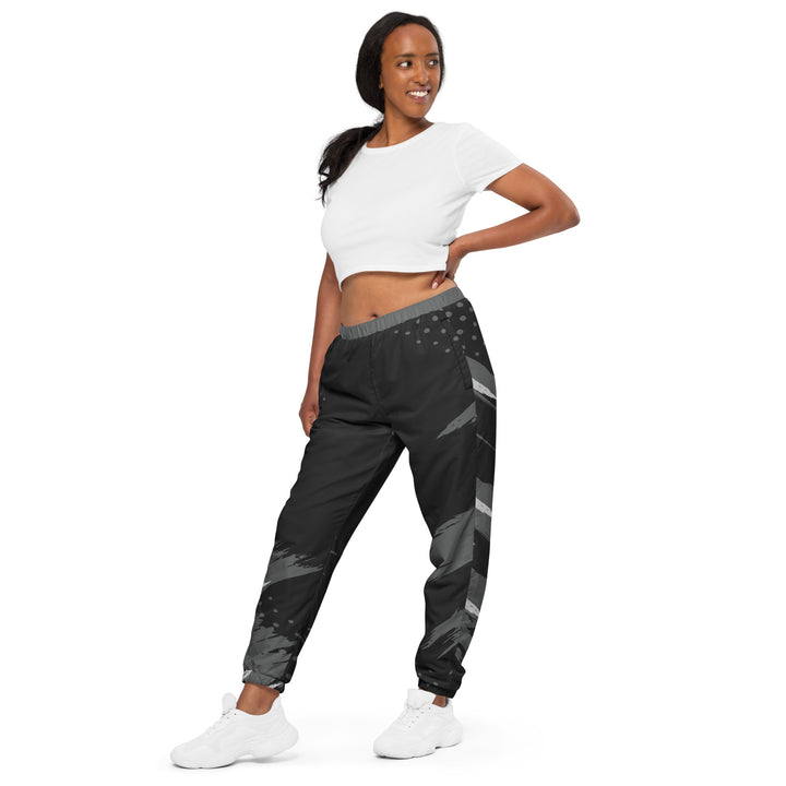 Unisex Track Pants - Black-Grey Invade