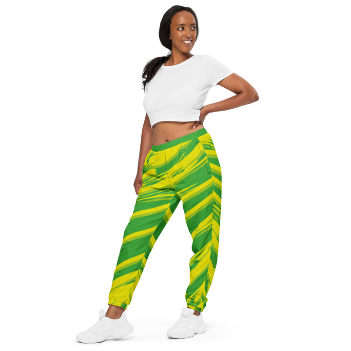 Unisex Track Pants - Green-Yellow Explosion