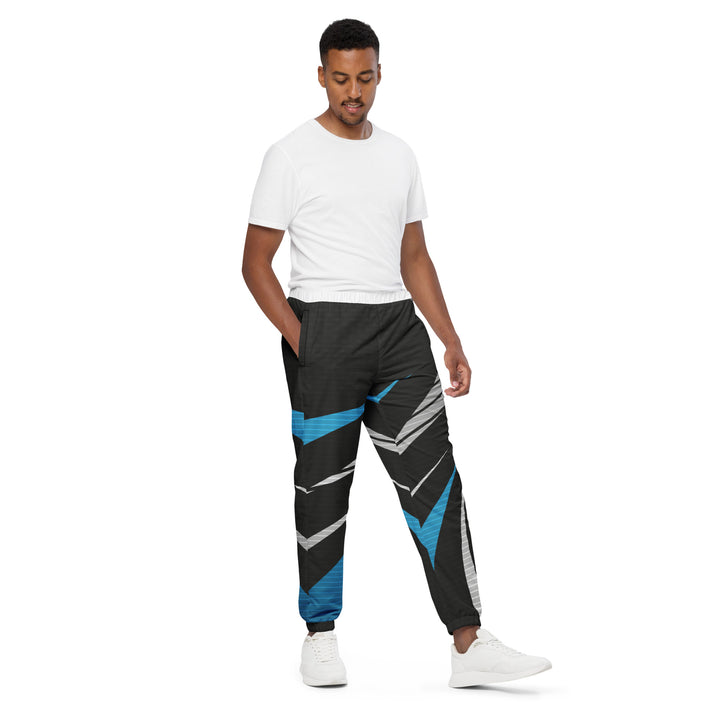 Unisex Track Pants - Black-Blue Swing