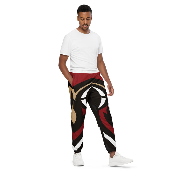 Unisex Track Pants - Red-Black Bull