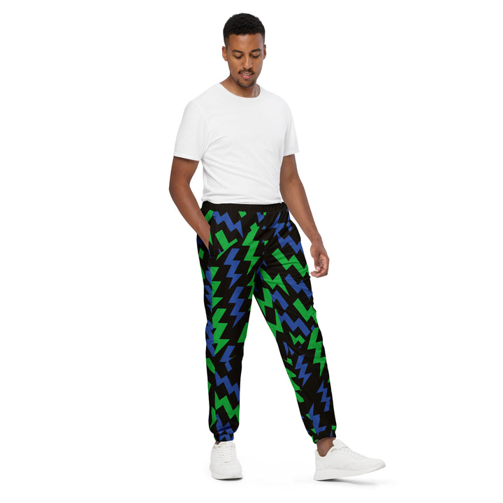 Unisex Track Pants - Blue-Green Flash