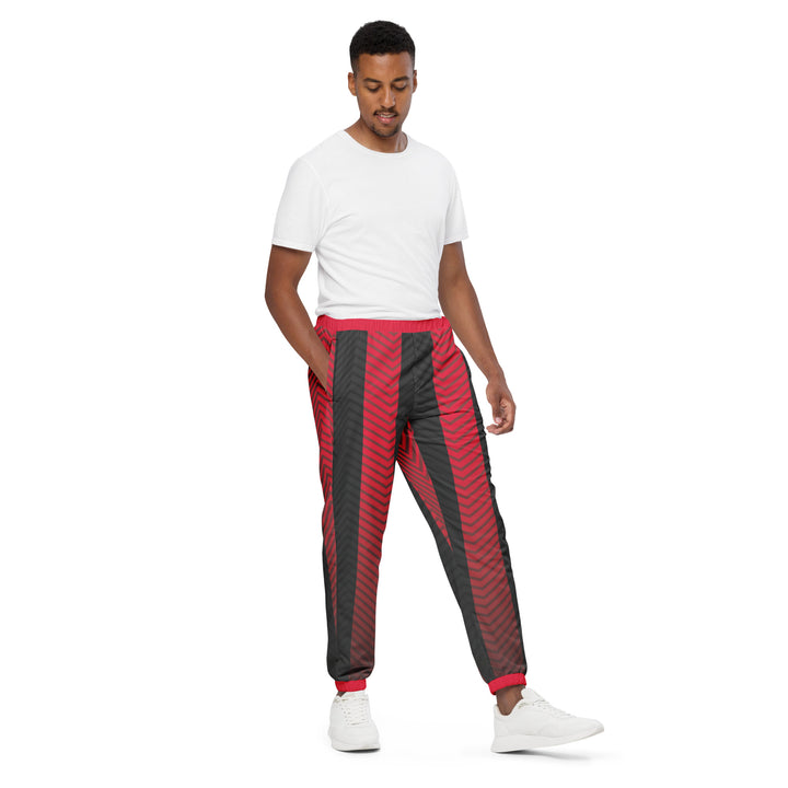 Unisex Track Pants - Red-Black Arrow