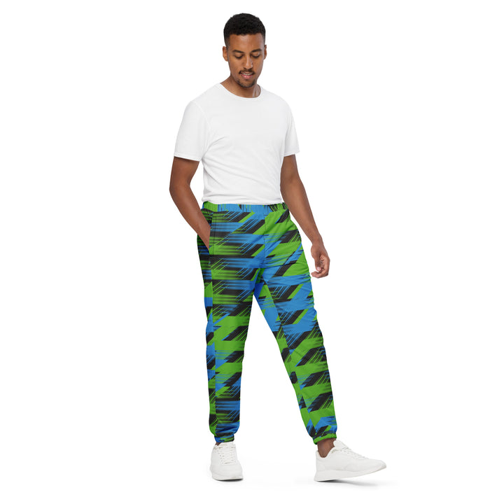 Unisex Track Pants - Blue-Green Rough