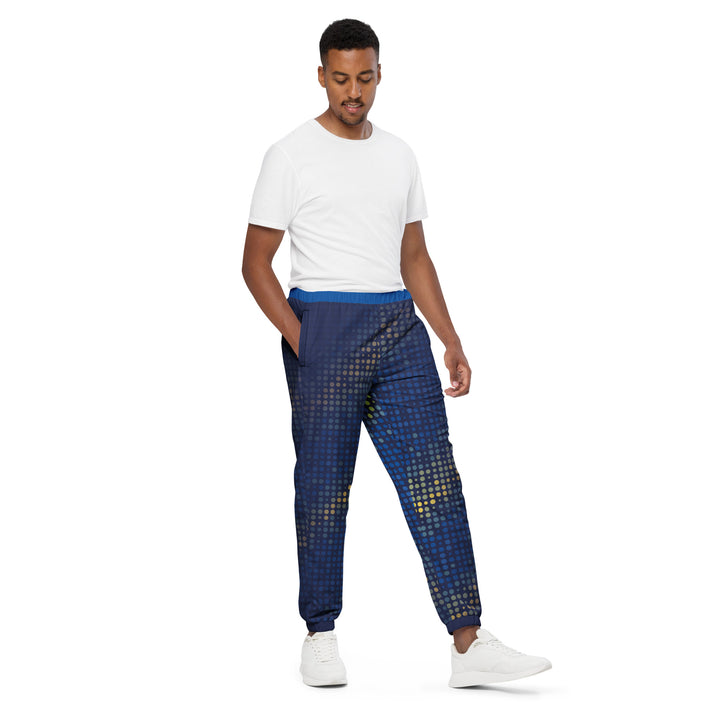 Unisex Track Pants - Blue-Yellow Points